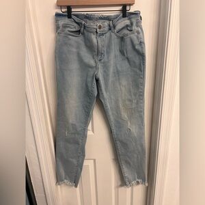 a.n.a Light Blue Distressed Skinny Jeans